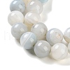 Natural Striped Agate/Banded Agate Beads Strands G-Z060-A01-C23-4