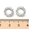 Brass Micro Pave Cubic Zirconia European Beads KK-A254-08P-2