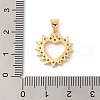 Brass Micro Pave Cubic Zirconia Pendants KK-R100-05G-3
