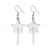 Star Resin Imitation Lollipop Dangle Earrings EJEW-JE06358-02-2