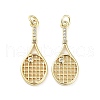 Rack Plating Brass Micro Pave Clear Cubic Zirconia Pendants KK-H474-01G-1