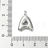 304 Stainless Steel Alphabet Pendants STAS-U033-02P-4