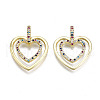 Brass Micro Pave Cubic Zirconia Pendants ZIRC-N039-159-NF-1