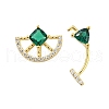 S925 Sterling Silver Cubic Zirconia Stud Earrings EJEW-V019-01G-4