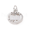 Brass Micro Pave Cubic Zirconia Charms KK-C012-48P-2