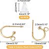 Unicraftale 24Pcs 4 Colors 304 Stainless Steel Half Hoop Earrings STAS-UN0023-99-5