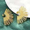 304 Stainless Steel Stud Earrings EJEW-U070-04G-3