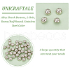 Unicraftale 40Pcs Alloy Shank Buttons BUTT-UN0001-08-5
