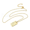 Brass Micro Pave Clear Cubic Zirconia Pendant Necklaces for Women NJEW-S449-01C-G-4
