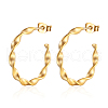 Stainless Steel C-shape Stud Earrings for Women GN3700-1-1