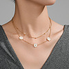 Daisy Flower 304 Stainless Steel Chain Necklaces FS-WGEC3D7-08-1