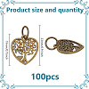 100Pcs Tibetan Style Alloy Pendants PALLOY-GO00037-2