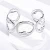 304 Stainless Steel Cuff Bangles for Women BJEW-D306-07P-5