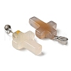 Natural White Agate Pendants G-T080-20-3