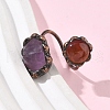 Natural Amethyst & Gemstone Rings RJEW-B122-04R-01-3