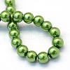 Baking Painted Pearlized Glass Pearl Round Bead Strands HY-Q330-8mm-13-4