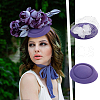  6Pcs 6 Colors Velvet Cloth Mini Hat Fascinator Base AJEW-NB0005-97-5