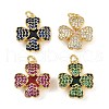 Brass Micro Pave Cubic Zirconia Pendants KK-A257-17G-1