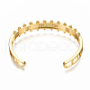 Brass Micro Pave Clear Cubic Zirconia Cuff Bangles BJEW-N302-006A-NF-3