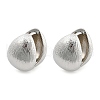 Textured Teardrop Brass Hoop Earrings for Women EJEW-U055-26P-2