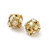 7mm Brass Crystal AB Rhinestone Beads KK-S519-01B-01G-2