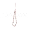 Rondelle Glass & Polymer Clay Rhinestone Beads Phone Hand Strap Chains HJEW-JM00877-01-1