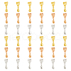 HOBBIESAY 36Pcs 3 Color Filigree Rack Plating Brass Ice Pick Pinch Bails KK-HY0001-83-1