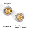 European Stainless Steel Flat Round Stud Earrings DC0079-3-2