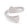 Non-Tarnish 304 Stainless Steel Triangle Open Cuff Ring foe Women RJEW-C086-19-P-2