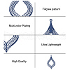 50Pcs 5 Colors 430 Stainless Steel Filigree Pendants STAS-PJ0001-15-4