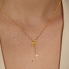 Stylish Stainless Steel Infinity Cross Lariat Necklaces for Women ZU1634-1