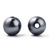 Spray Painted ABS Plastic Imitation Pearl Beads OACR-T015-05C-01-1