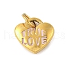 304 Stainless Steel Enamel Charms STAS-M120-06C-G-1