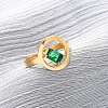 304 Stainless Steel Adjustable Cuff Rings for Women RJEW-B126-06G-01-1
