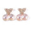 Transparent Epoxy Resin Fruit Cherry Decoden Cabochons CRES-M034-08C-1