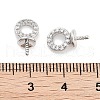 Brass Cubic Zirconia Peg Bails KK-P271-11P-3