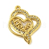 Ion Plating(IP) Real 18K Gold Plated 304 Stainless Steel Rhinestone Pendants STAS-P341-07G-02-1
