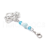Ocean Theme Alloy Charm & Glass Beads Pendant Decorations HJEW-JM03156-02-4