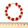 ABS Imitation Pearl Round Beads Stretch Bracelets for Women BJEW-D317-12C-G-5