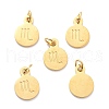 Golden Plated 304 Stainless Steel Charms STAS-C022-01E-G-1