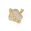 Brass Micro Pave Cubic Zirconia Pendants KK-S528-14G-2