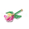 Seed Glass & Polymer Clay Pendants PALLOY-MZ00675-5