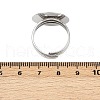 Flat Round Brass Pad Ring Settings X-MAK-S033-018P-NF-4