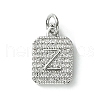 Rack Plating Brass Micro Pave Clear Cubic Zirconia Charms KK-G501-01Z-P-1