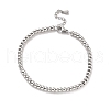 201 Stainless Steel Round Beaded Bracelet for Women STAS-D179-03P-02-1