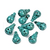 Dyed Synthetic Turquoise 3 Hole Guru Beads G-C198-01A-07-1