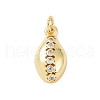 Brass Micro Pave Cubic Zirconia Charms KK-C012-50G-1