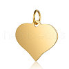 Ion Plating(IP) 304 Stainless Steel Stamping Blank Tag Charms STAS-I311-27G-1