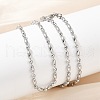 2.5MM 304 Stainless Steel Round Oval Link Chain Necklaces NJEW-M110-01P-4