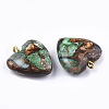 Assembled Bronzite and Imperial Jasper Pendants X-G-T111-04J-3